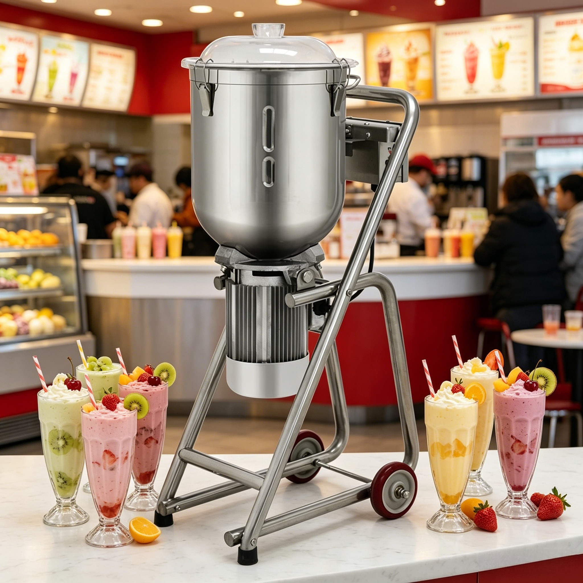 Blender High Power - Mobile Cart High Power Smoothie Blender