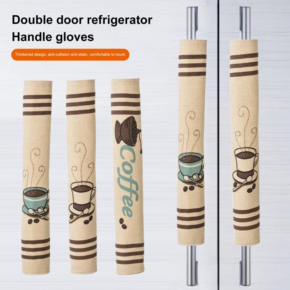 Kitchen Appliances Oven - 3Pcs Refrigerator Door Handle Covers Kitchen