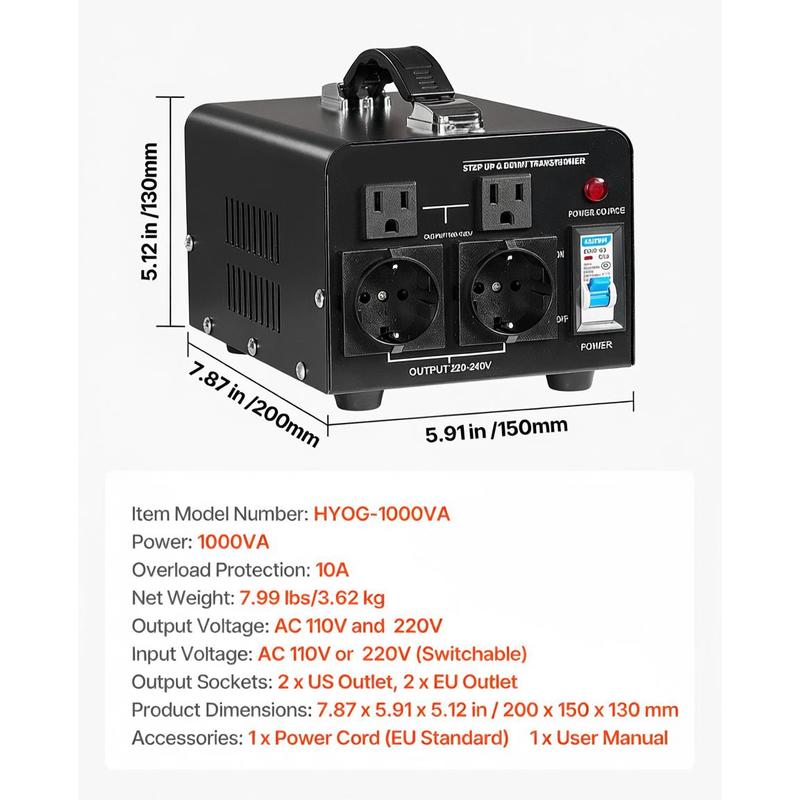 Power Voltage Changer 1000VA F – Kitchen Appliances Outlet recenzja i cena