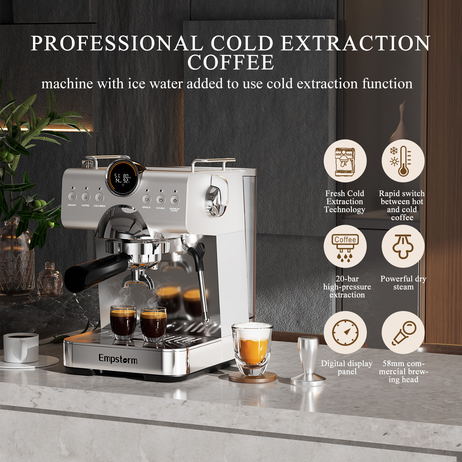 Empstorm Factory Price Double- – Espresso Machine Semi Auto recenzja i cena