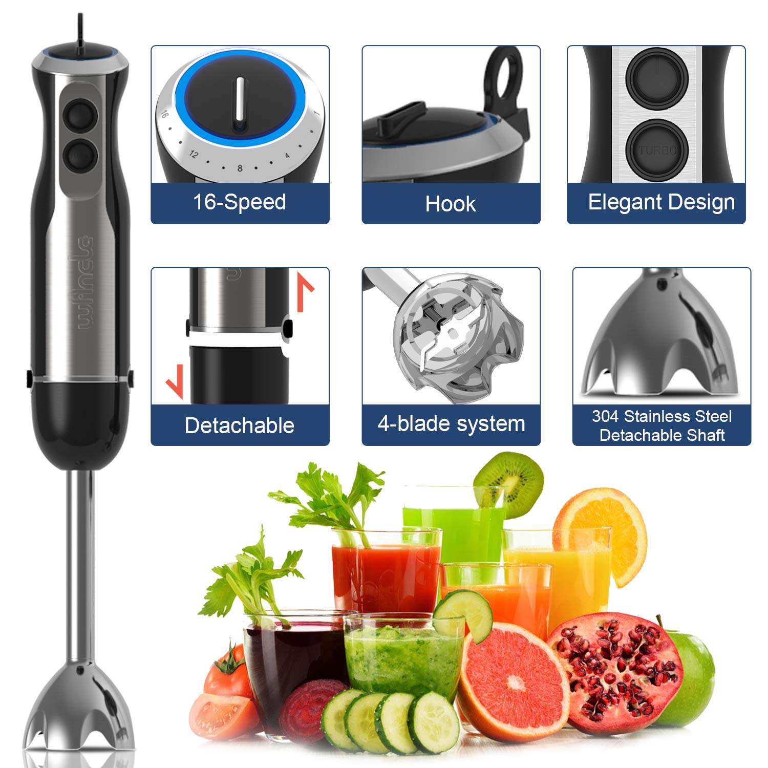 Wancle 1000W Immersion Hand Bl – Blender High Power recenzja i cena