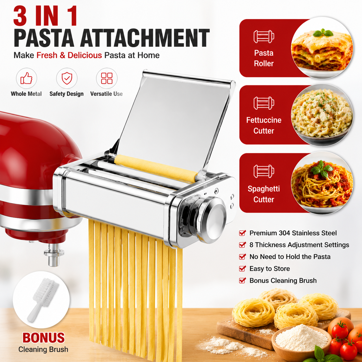 Gvode 3 in 1 Pasta Attachment  – Kitchen Appliances Manufacturers recenzja i cena